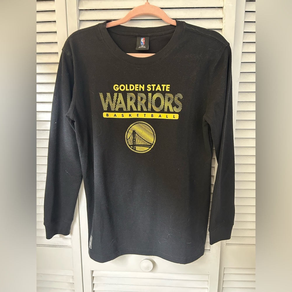 NBA Golden State Warriors Long‎ Sleeve Tee - Black/Yellow Size XL (18/20)